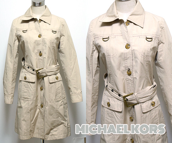  Michael Michael Kors # весеннее пальто 4 бежевый MICHAEL KORS внешний тренчкот внешний 