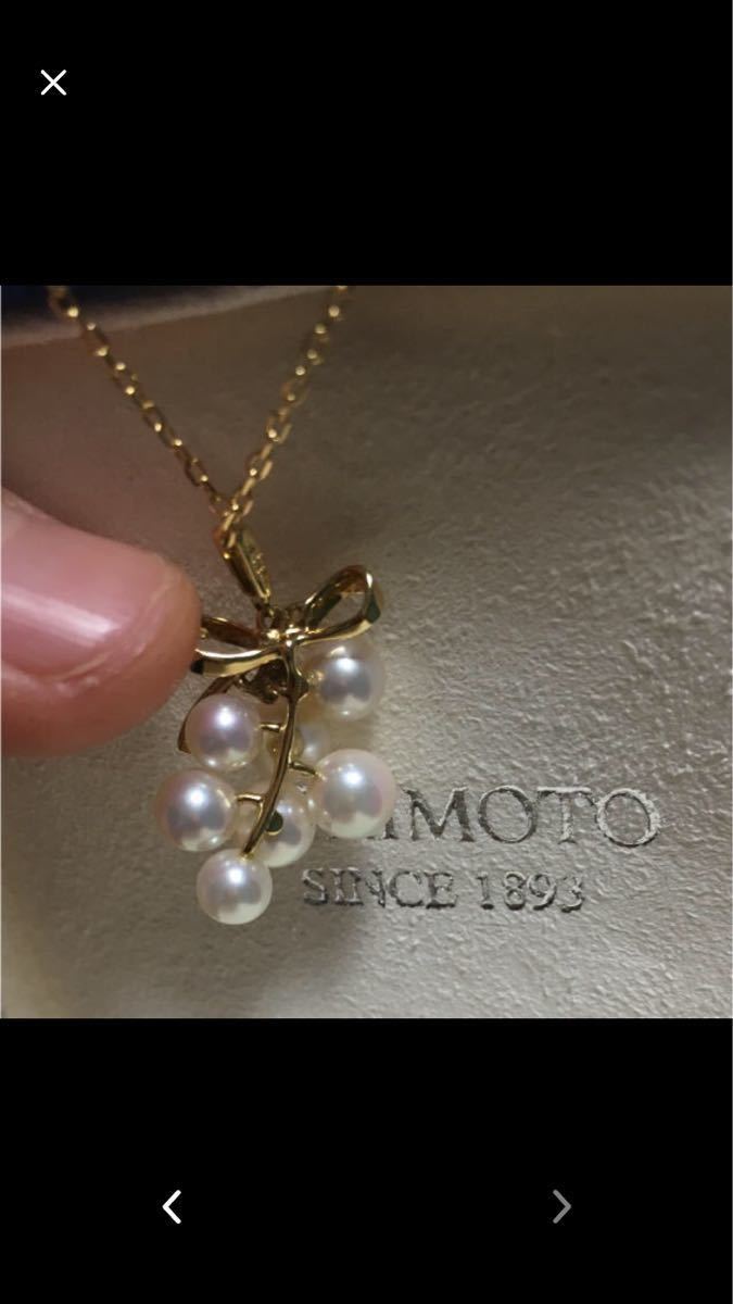 ほぼ新品)ミキモトのk18 パールネックレス