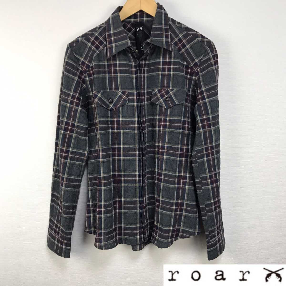 男性に人気! 美品 送料無料 返品可能 サイズ2 チェック 長袖シャツ ロアー roar ロアー 男性に人気! 美品 送料無料 返品可能 サイズ2 チェック 長袖シャツ ロアー roar ロアー