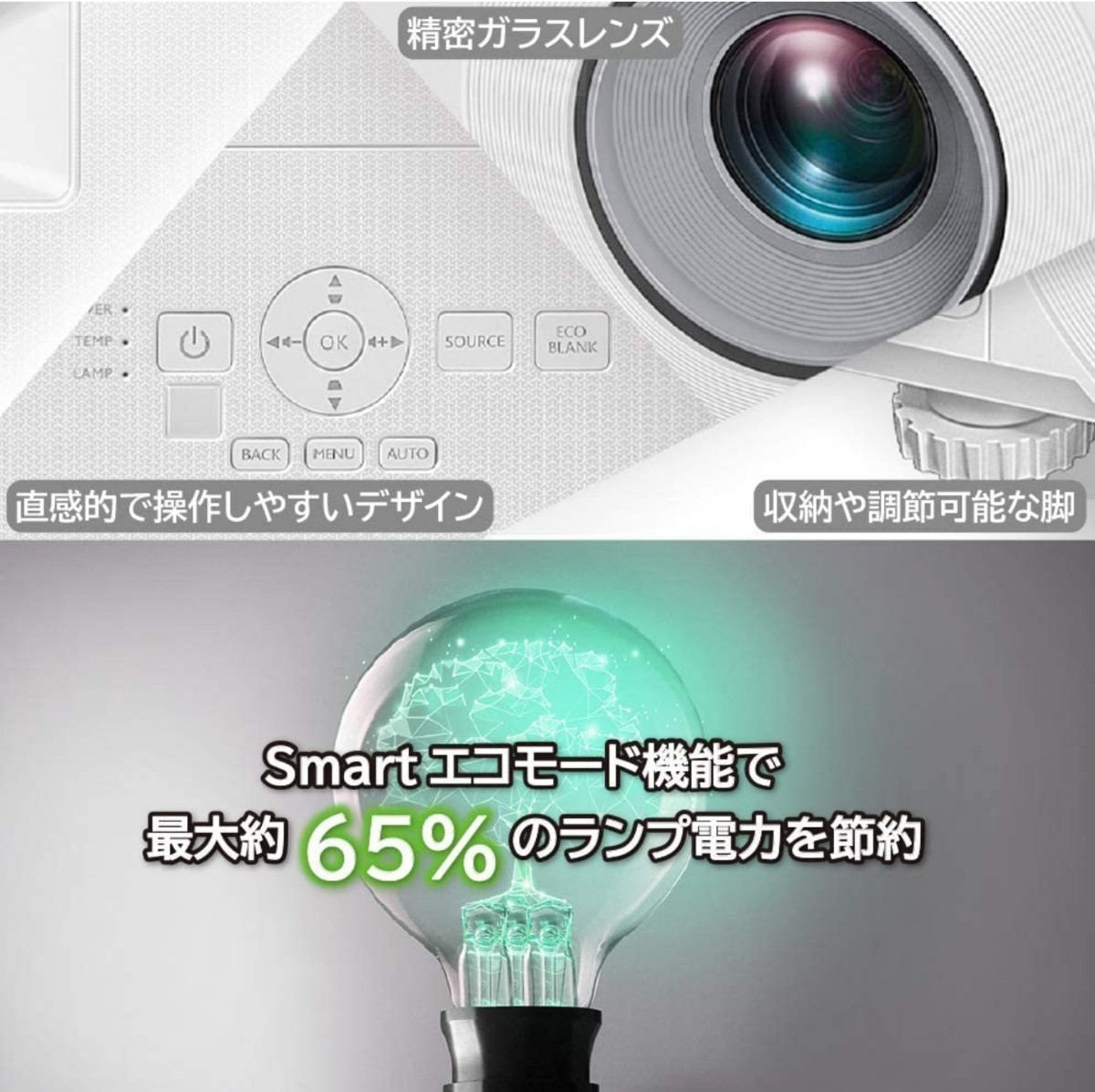 BenQ MH560 1080P フルHD画質 DLPプロジェクター 3800ANSIルーメン 10W