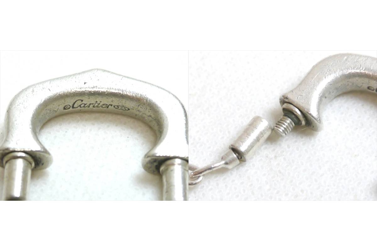 genuine article judgment settled Cartier key holder key ring C silver 925 Vintage rare 