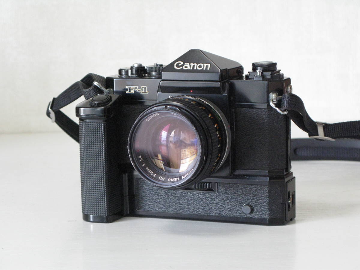 美品アンティーク キャノンF-1 FD50mm F1.4S.S.C.ワインダー付