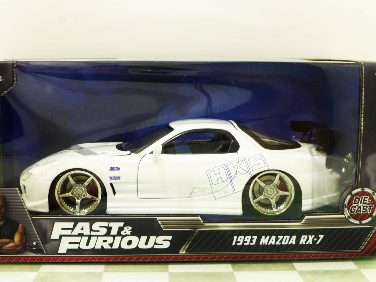  The Fast and The Furious #JADA TOYS 1/24 1993 MAZDA RX-7 WHITE# Mazda 