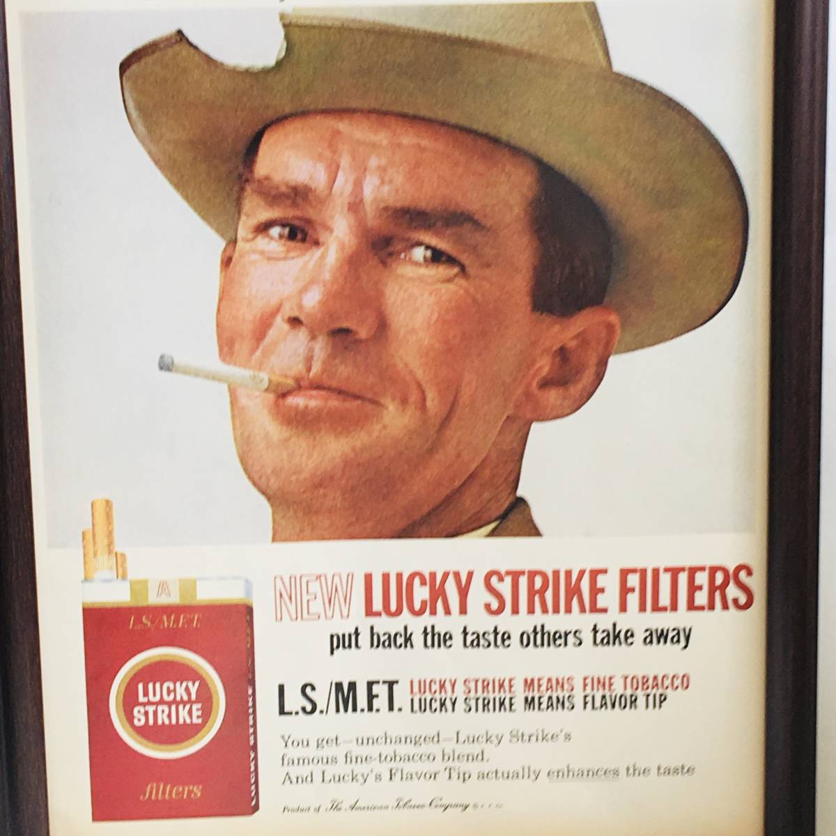 ラッキーストライク 煙草 』ビンテージ広告 1960年代 当時物 Ｂ4