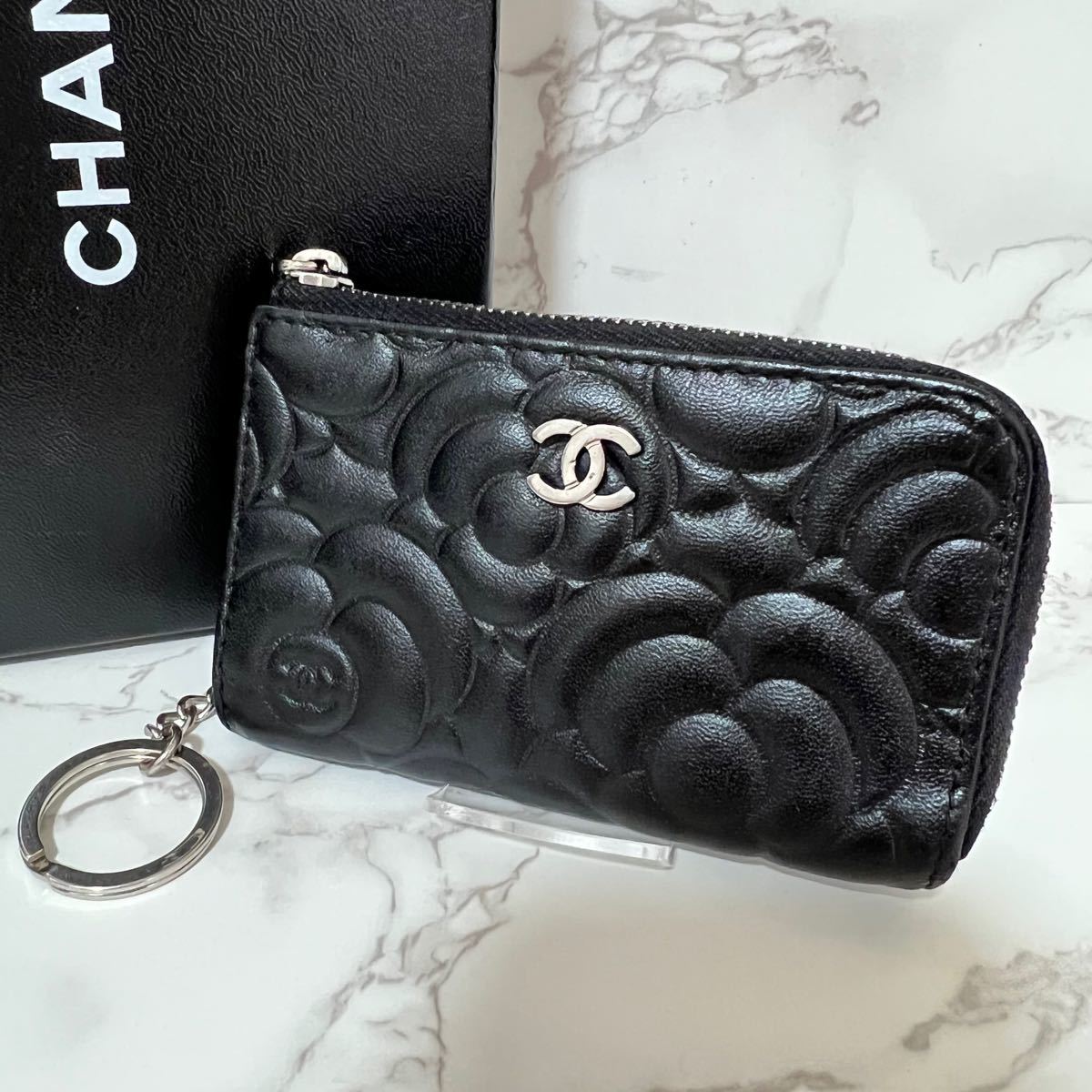 CHANEL シャネル コインケース キャビアスキン カメリア