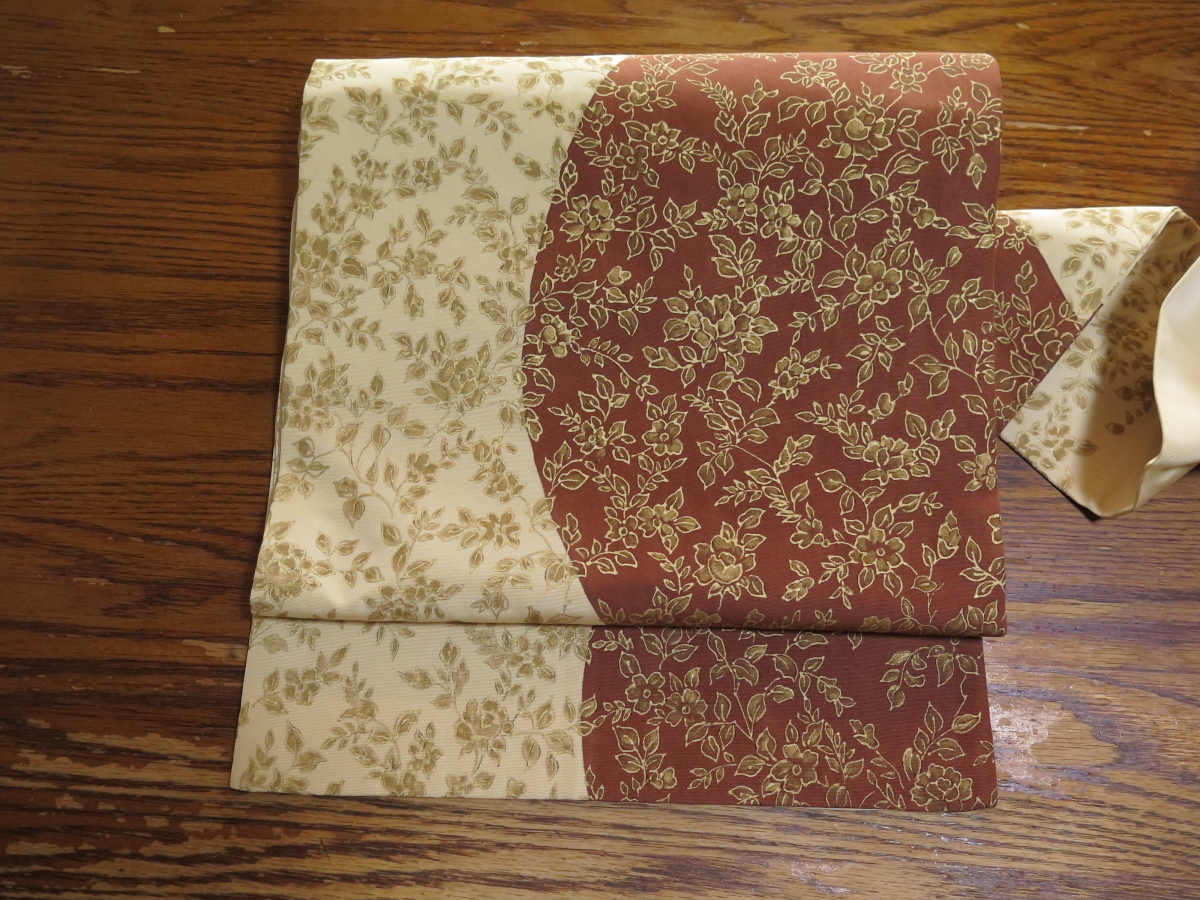 が大特価! 一度使用の美品 正絹 塩瀬 作家物(落款有り)目立つお太鼓