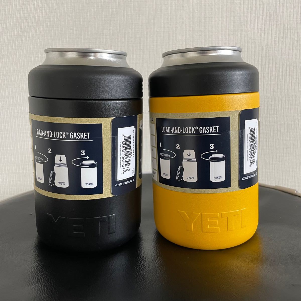 YETI ランブラー ブラック&イエローセット 保冷缶ホルダー 350ml