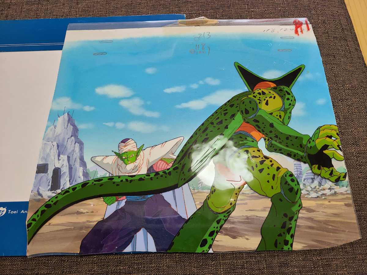 お宝】DRAGON BALL セルのかめはめ波! ピッコロ 直筆背景付き お宝】DRAGON BALL セルのかめはめ波! ピッコロ 直筆背景付き