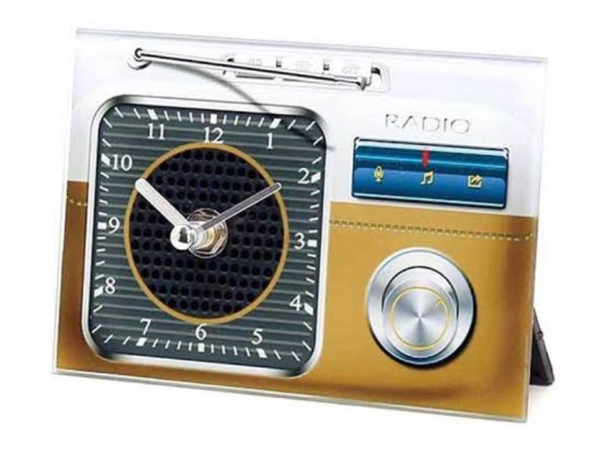 80's クロック アンティークラジオ　昭和レトロ 雑貨 時計 置時計 アンティーク アメリカン雑貨