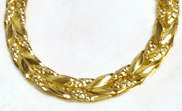  brilliancy eminent! original gold necklace 11g 45cm K24 Gold gorgeous! wonderful! unused goods 