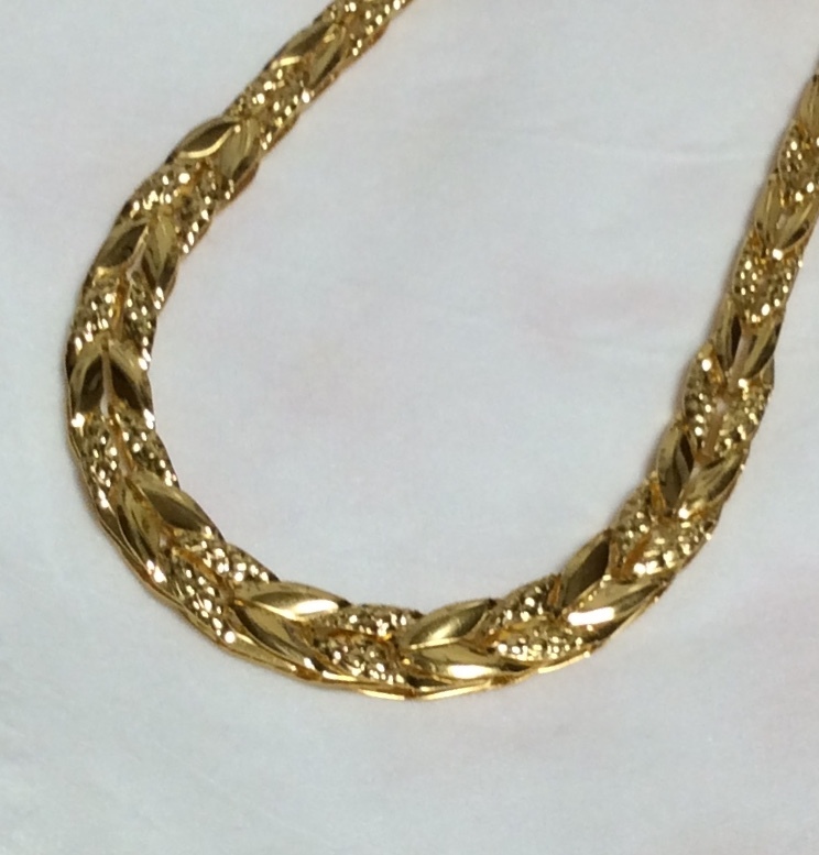  brilliancy eminent! original gold necklace 11g 45cm K24 Gold gorgeous! wonderful! unused goods 