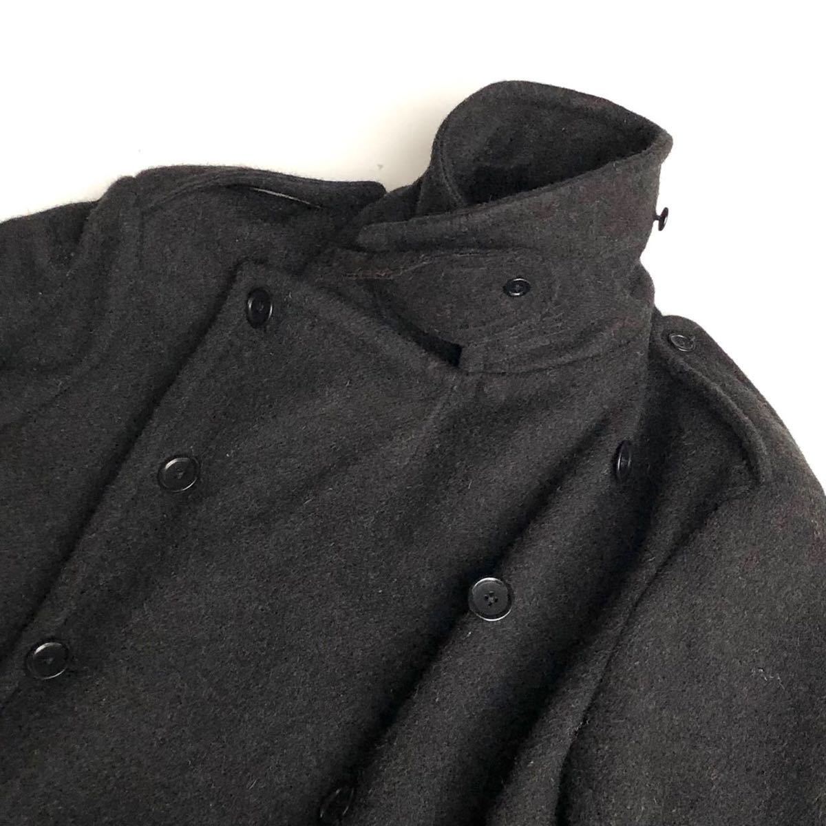 仏製 ANATOMICA CD LONG COAT BLACK BROWN M SHETLAND WOOL アナトミカ