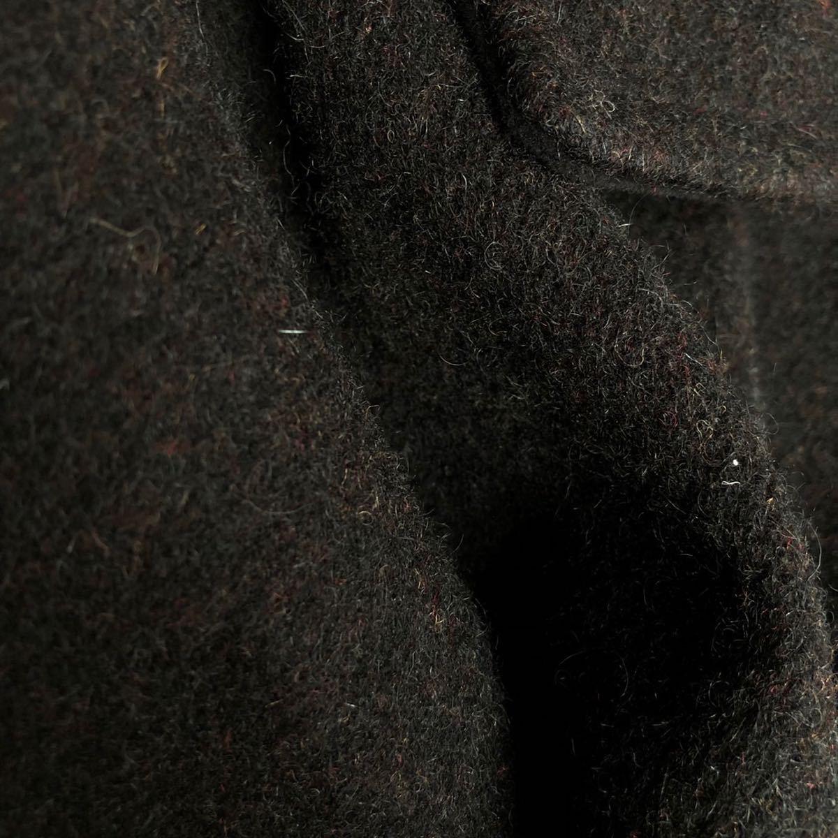 仏製 ANATOMICA CD LONG COAT BLACK BROWN M SHETLAND WOOL アナトミカ