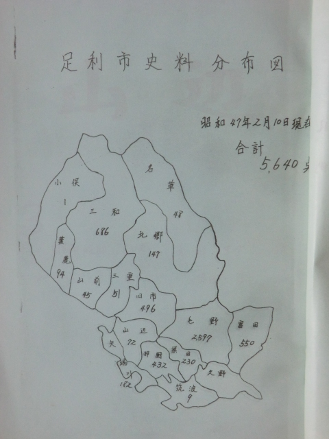 足利市古文書リスト○昭和47年 足利市史料所在目録(仮綴)第二 足利市古文書リスト○昭和47年 足利市史料所在目録(仮綴)第二