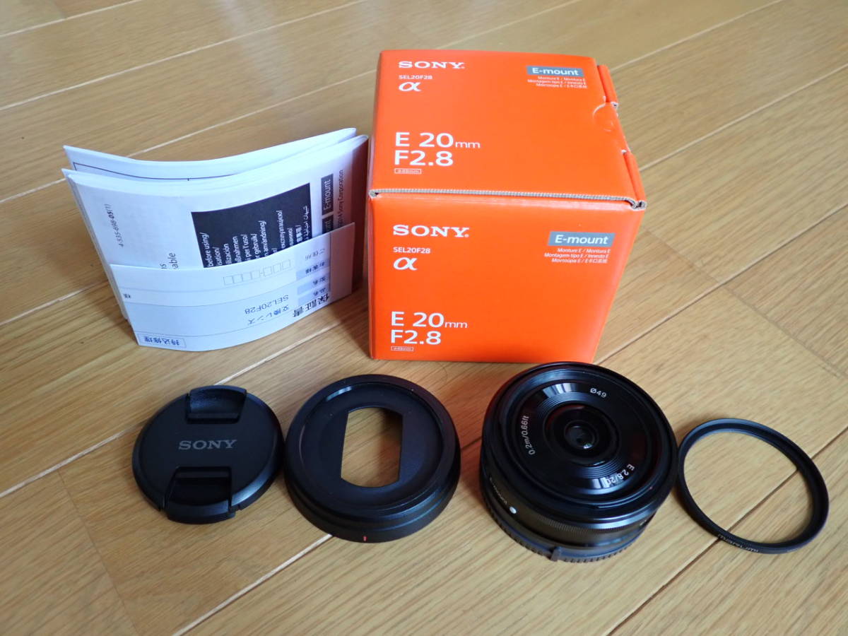 SONY E20mmF2.8 SEL20F28 Eマウント APS-Cミラーレス一眼交換レンズ 美