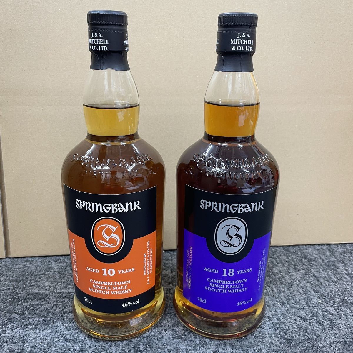 121. ☆未開栓☆ スプリングバンク 10年/ 18年 700ml 46% springbank