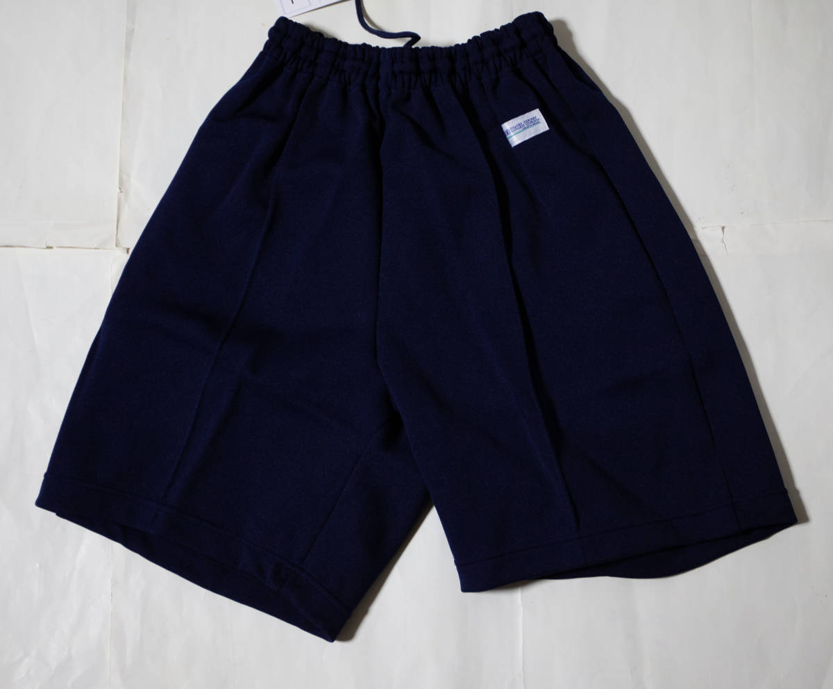  gym uniform * school Uni quarter pants navy blue L unused goods prompt decision! jersey short bread 