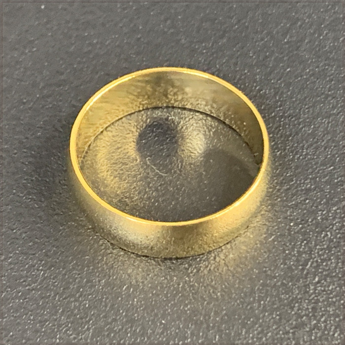 [RING] 18K Gold Filled 316L Stainless Steel 甲丸内平 5.8mm ワイド ゴールド シンプル リング 18号 (2.8g) 【送料無料】の画像3
