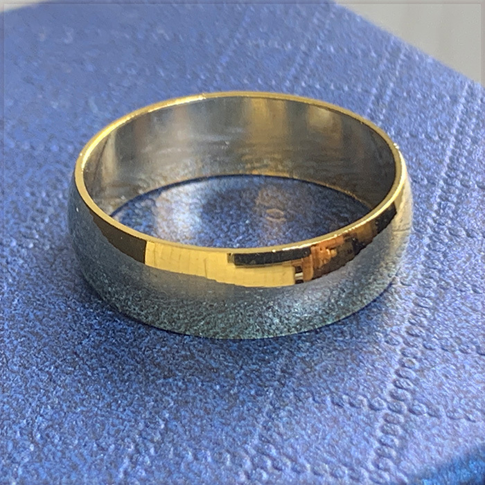 [RING] 18K Gold Filled 316L Stainless Steel 甲丸内平 5.8mm ワイド ゴールド シンプル リング 18号 (2.8g) 【送料無料】の画像4