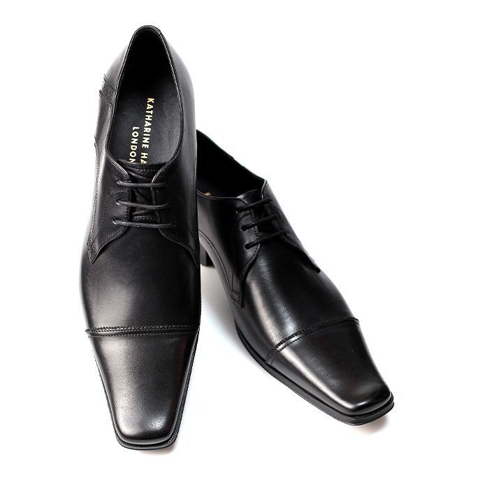 キャサリンハムネットロンドン 3993 ブラック 26.0㎝ 新品未使用 メンズ 本革 ビジネスシューズ 紳士靴 ロングノーズ 革靴 (旧品番3980)