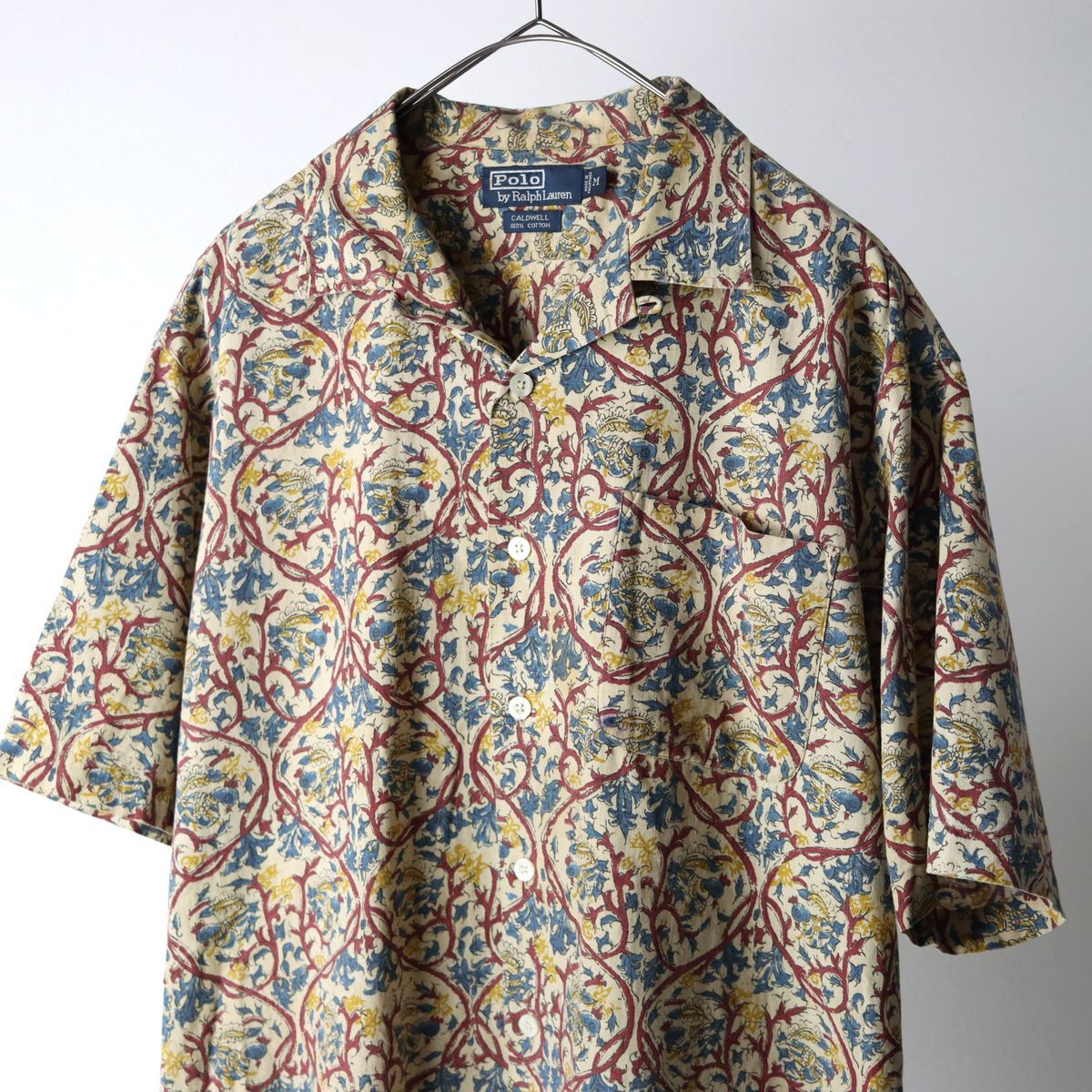 90s ラルフローレン 開襟シャツ 総柄 M / POLO RALPH LAUREN オープン