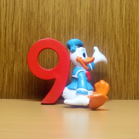  Donald Duck PVC фигурка номер 9 Lucky номер Дональд woruto Disney Ame игрушка 