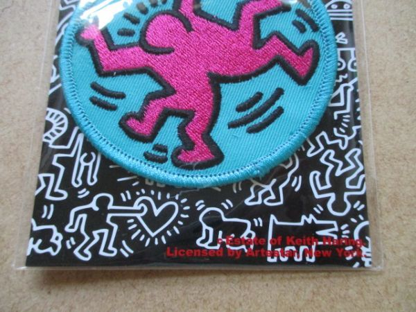 【ライセンス品】00s キースへリング KEITH HARING パッチ刺繍ワッペン/Artestar.NYデッドストックC地下鉄ストリートアートARTユニクロ S11_画像3