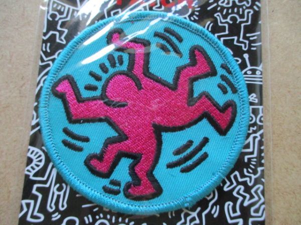 【ライセンス品】00s キースへリング KEITH HARING パッチ刺繍ワッペン/Artestar.NYデッドストックC地下鉄ストリートアートARTユニクロ S11_画像2