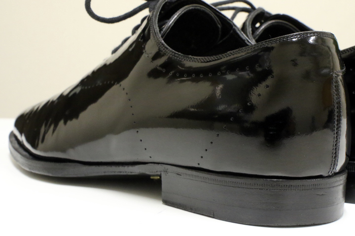 幅広 GUCCI トム・フォード期 エナメル オックスフォード TOM FORD ドレス シューズ パテント レザー グッチ フォーマル 革靴 メンズ  黒