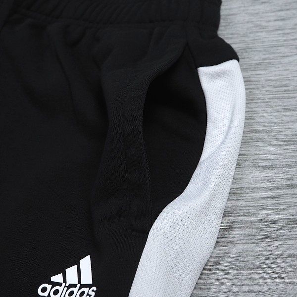 N725 新品 adidas アディダス 上下セット 薄手 スウェット ジャージ ジャケット パンツ セットアップ XO ブラック/ホワイト_画像8