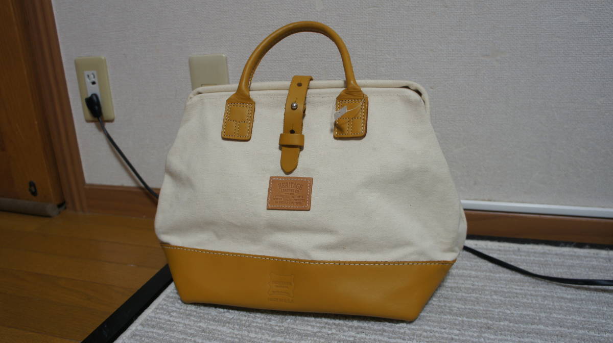 未使用品★タグ一部付き★ヘリテージレザー★HERITAGE LEATHER★バッグ★ドクターズ★がま口_画像1