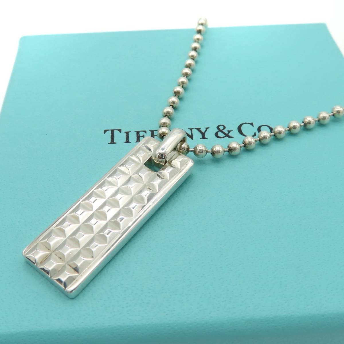 極希少 美品 Tiffany&Co. ティファニー スタッズ シルバー ネックレス
