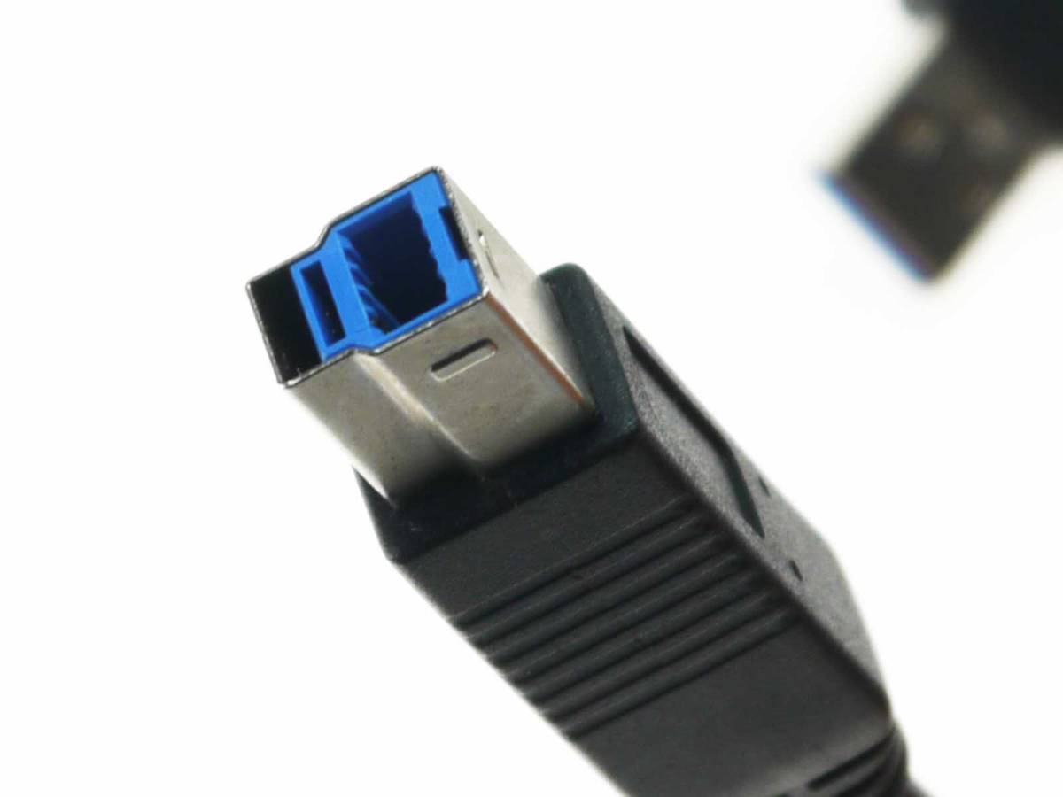 USB3.0 ケーブル・コード　プリンター（周辺機器：外付HDDなど）接続ケーブル　長さ0.4ｍ　TypeA:オス - TypeB:メス　動作正常　極美品