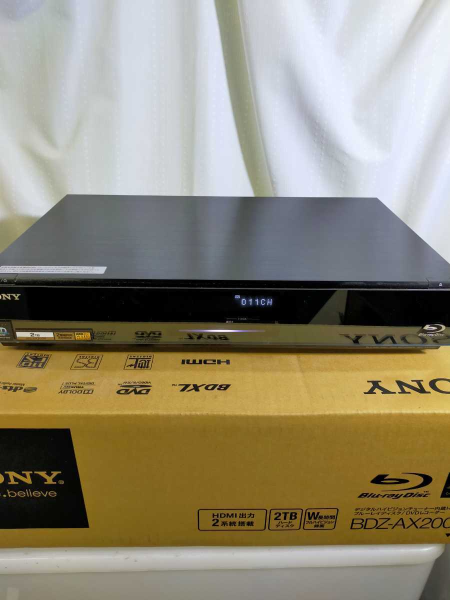 カテゴリ SONY - ソニー 2TB 2チューナー ブルーレイレコーダー BDZ