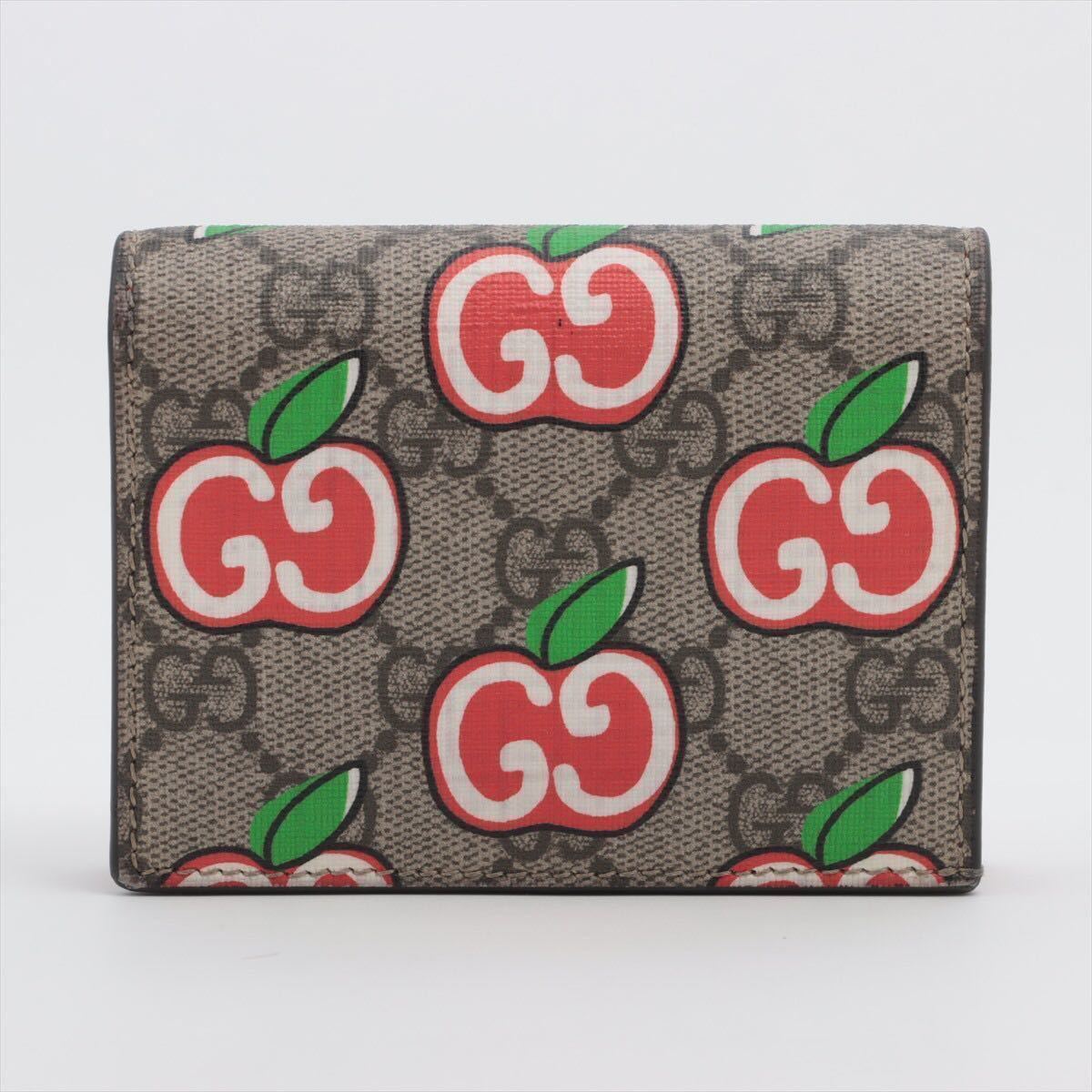 GUCCI グッチ　コンパクトウォレットGGスプリーム GGアップル