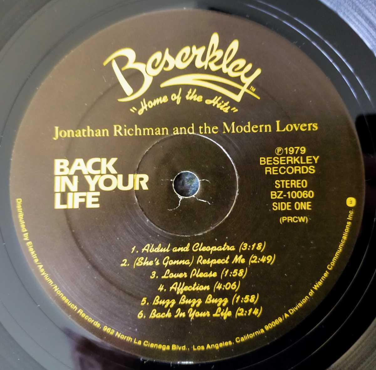 Jonathan Richman & The Modern Lovers/Back In Your Life/ рис Org.