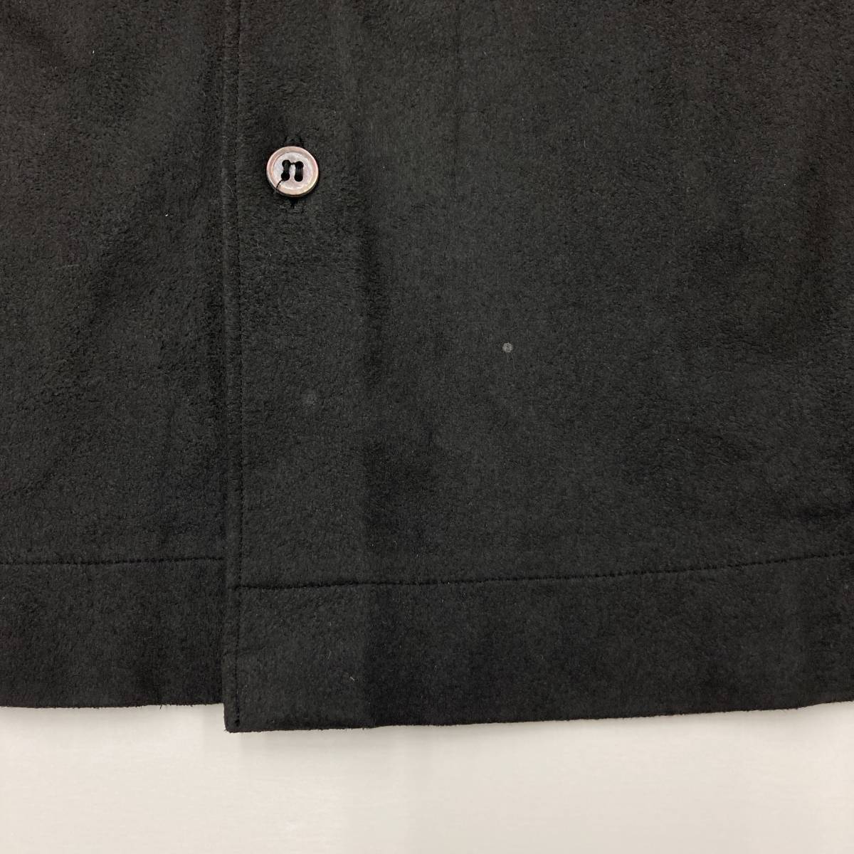 1999SS フリル期 コムデギャルソンオムプリュス 90s vintage 特殊 半袖 シャツ 黒 Mサイズ HOMME PLUS フェイクレザー archive 2070354_画像9