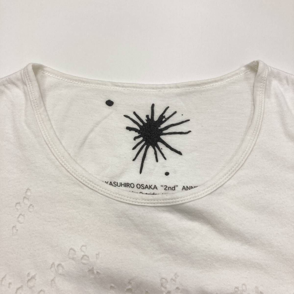 レア】ミハラヤスヒロ ダメージ加工レイヤードTシャツ 半袖 ホワイト