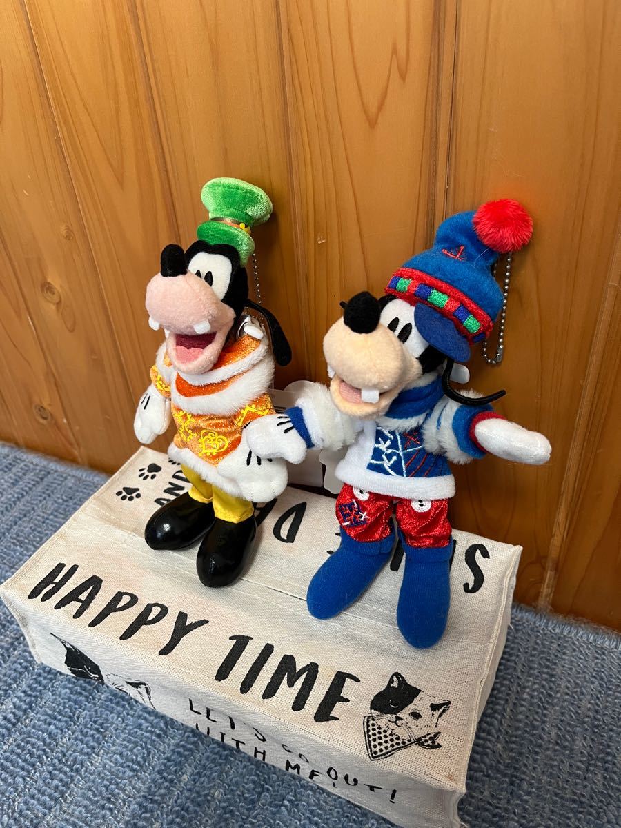 新品未使用 ディズニー クリスマス 2013 グーフィー ぬいぐるみ ぬいば セット
