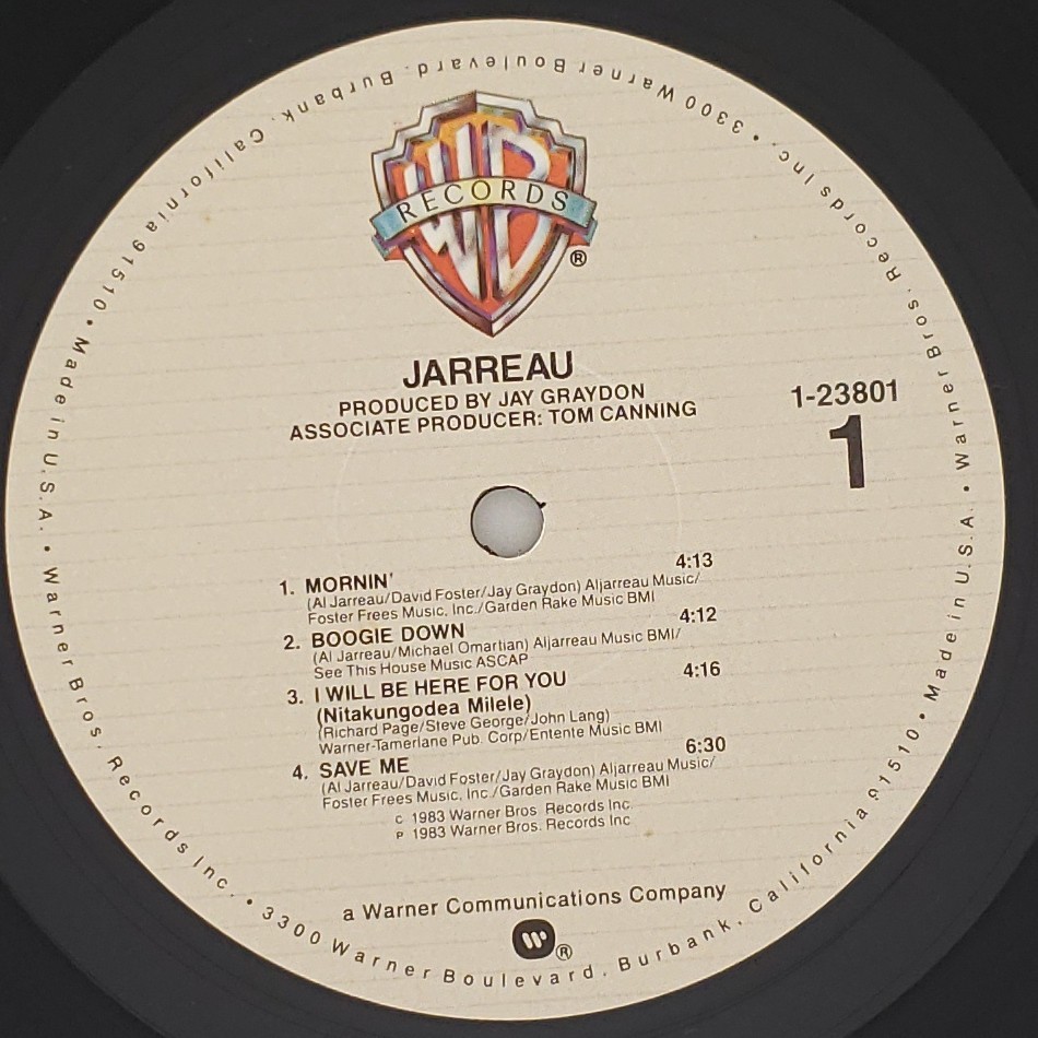 良盤屋◆LP◆US 輸入盤 Jazz;アル・ジャロウ/ジャロウ 　Al Jarreau/Jarreau/1983◆Funk / Soul◇J-2475_画像8