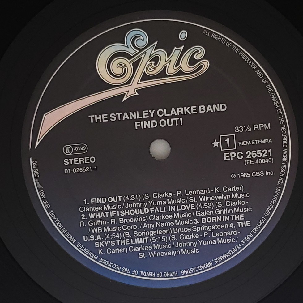 良盤屋◆LP◆蘭 輸入盤 スタンリー・クラーク・バンド　The Stanley Clarke Band/Find Out!/1985◆Synth-pop◆J-2592_画像8