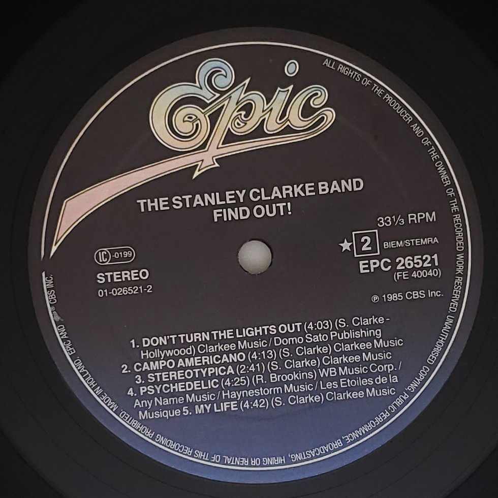 良盤屋◆LP◆蘭 輸入盤 スタンリー・クラーク・バンド　The Stanley Clarke Band/Find Out!/1985◆Synth-pop◆J-2592_画像9