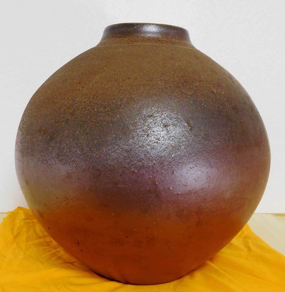 早割クーポン! シャイニングゴールデン 備前焼 大壺 壺 大古田久太郎
