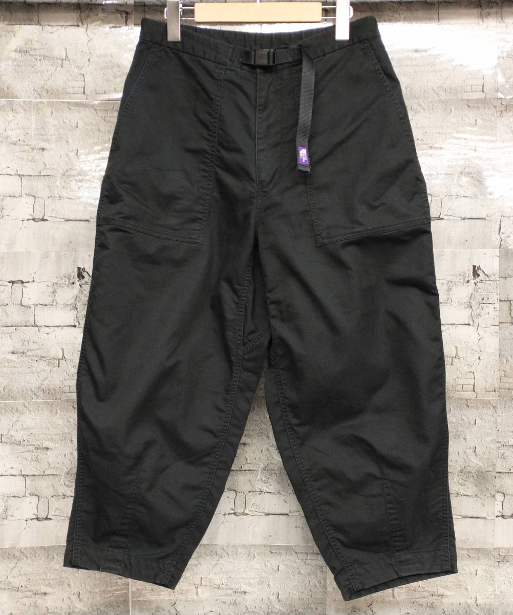 THE NORTH FACE PURPLE LABEL ノースフェイス パープルレーベル Stretch Twill Wide Cropped Pants クロップドパンツ サイズ30 ブラック