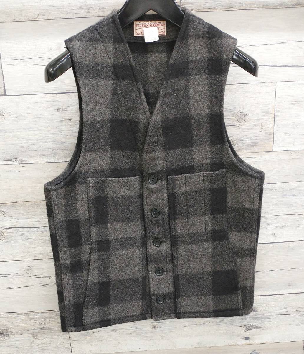 希少】00年代 FILSON MACKINAW VEST ブラウン 38-