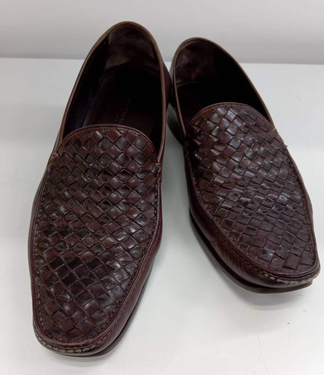 BOTTEGA VENETA ボッテガヴェネタ イントレチャート ローファー スリッポン メンズ シューズ サイズ411/2