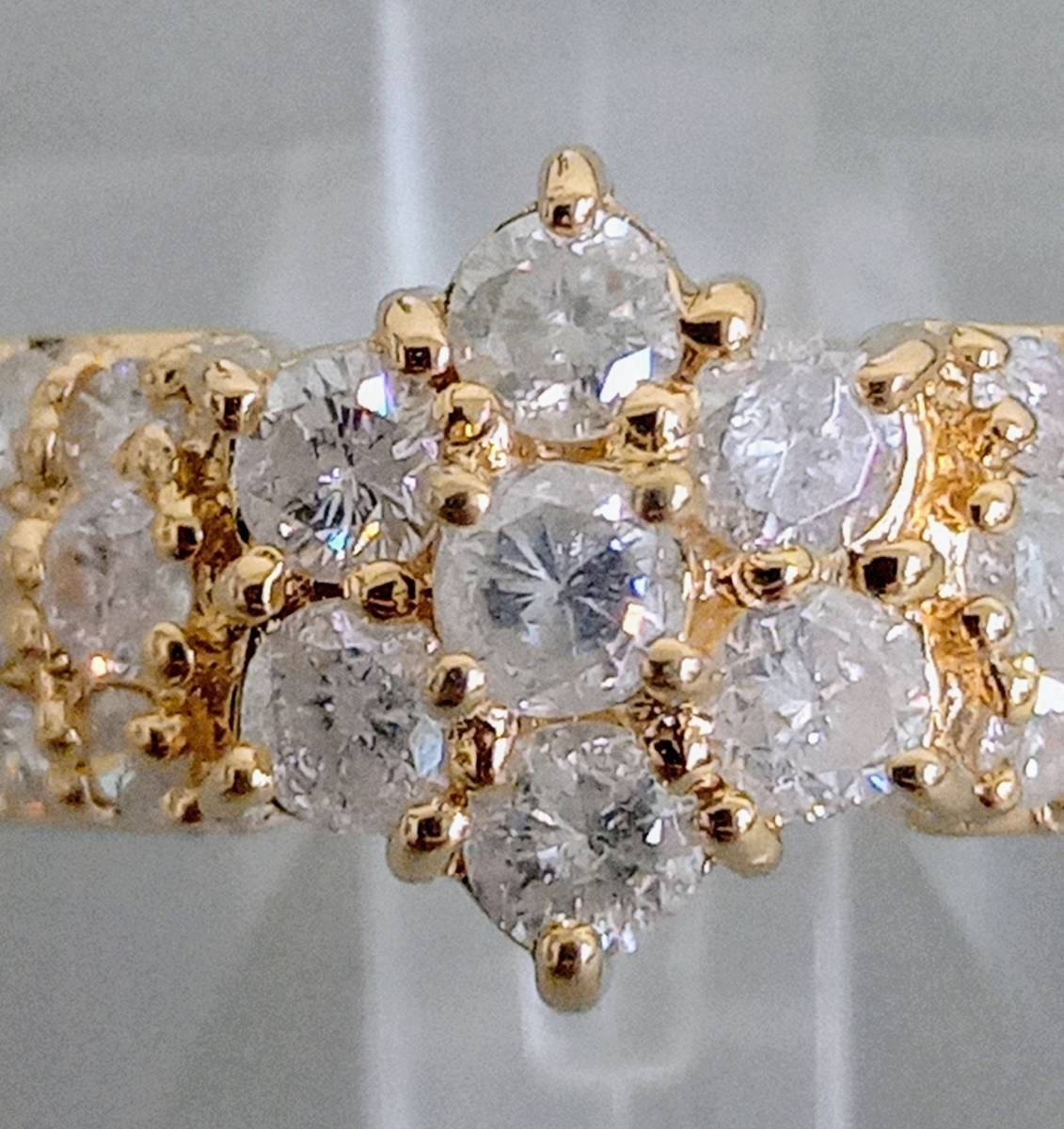ダイヤ付リングK18 #8 D1.2ct 3.7g リング unitedwarehouses.co.ke