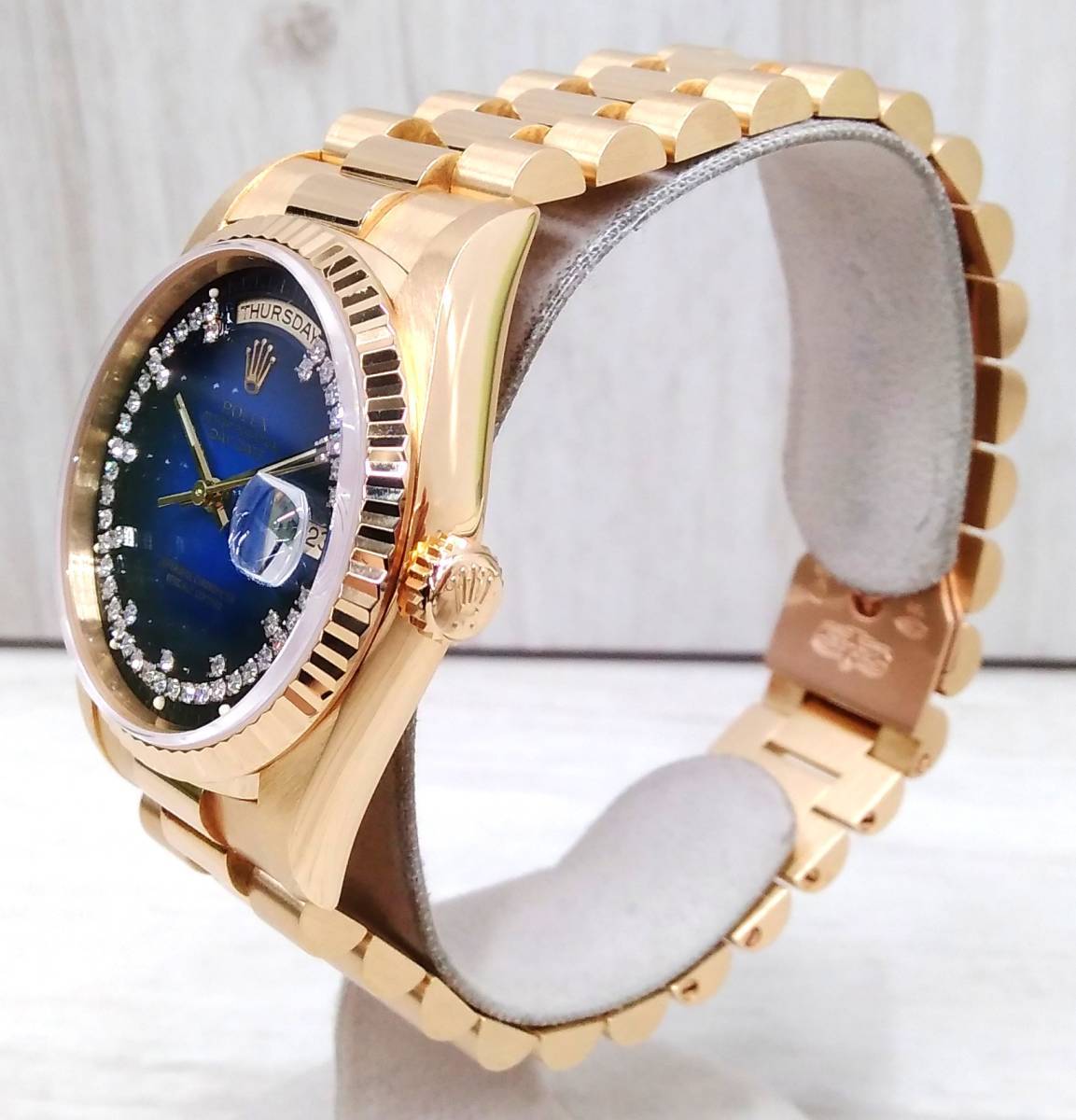 ROLEX ロレックス DAY-DATE デイデイト 18238/S691*** 自動巻き 腕時計【2022/06・日本ロレックスによる修理・OH済】箱・取説・保証書_画像2