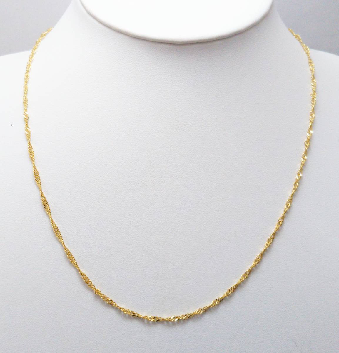 K18 約50cm ネックレス 約5.2g スクリュー チェーン幅:約0.1cm 店舗
