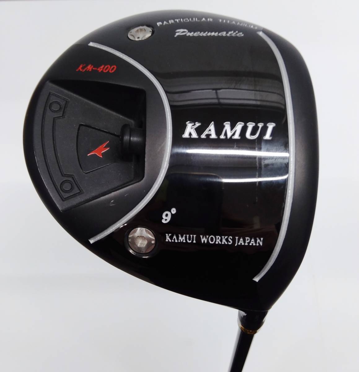 ☆【KAMUI】ドライバー カムイ KM-400 BLACK 低反発 9度 KAMUI Double Kick FLEX-S